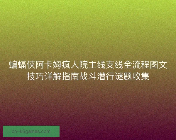 蝙蝠侠阿卡姆疯人院主线支线全流程图文技巧详解指南战斗潜行谜题收集 蝙蝠侠阿卡姆疯人院主线支线全流程图文技巧详解指南战斗潜行谜题收集